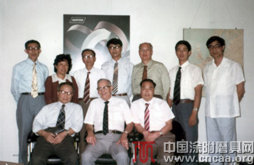 1983.7参观法国Norton公司 前排左1龙家忠 右1黄秉麟