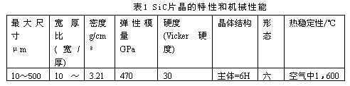 SiC材料的制备技术及其新产品