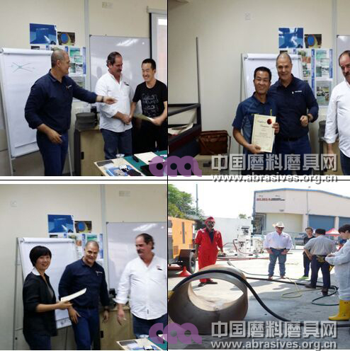 日照石榴石矿业公司组织员工国外参加喷砂培训