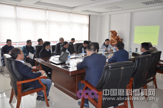 磨料磨具分会秘书长陈鹏一行考察四砂泰益