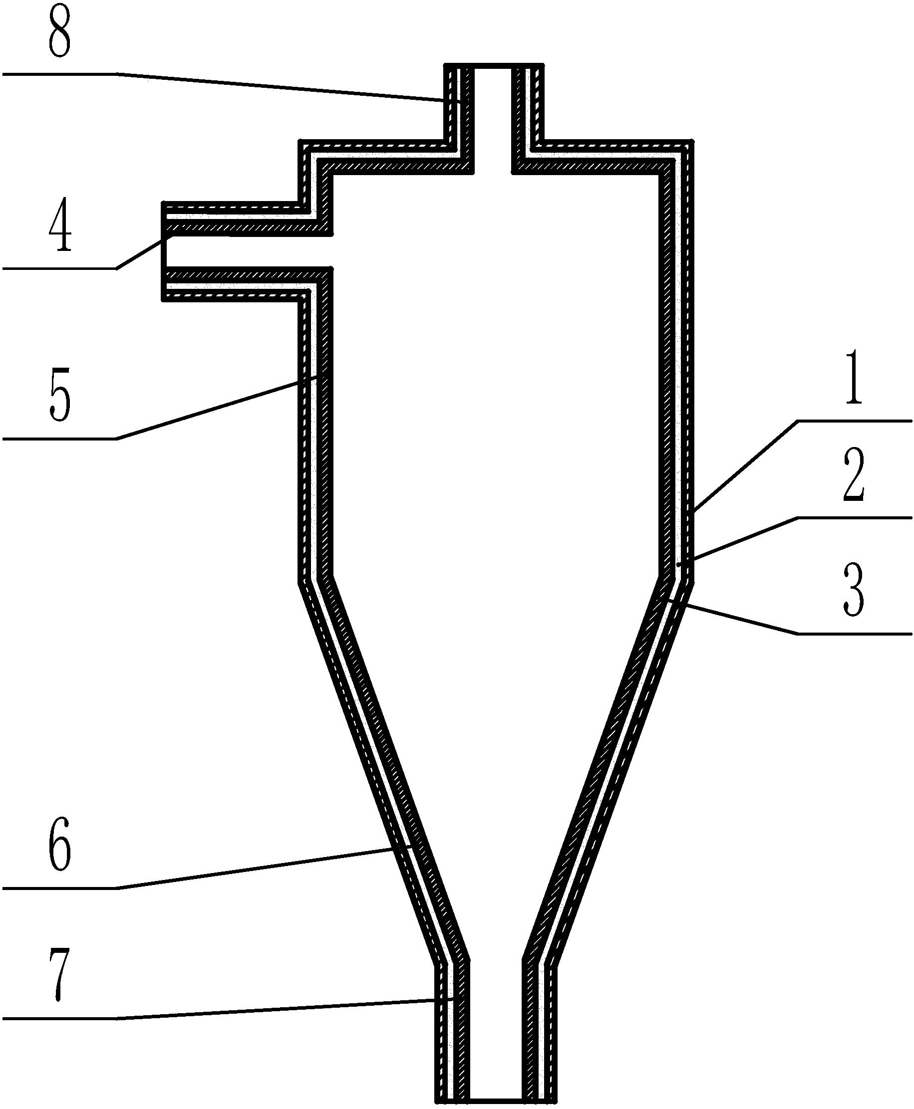 一种以碳化硅陶瓷材料为内衬的旋风器