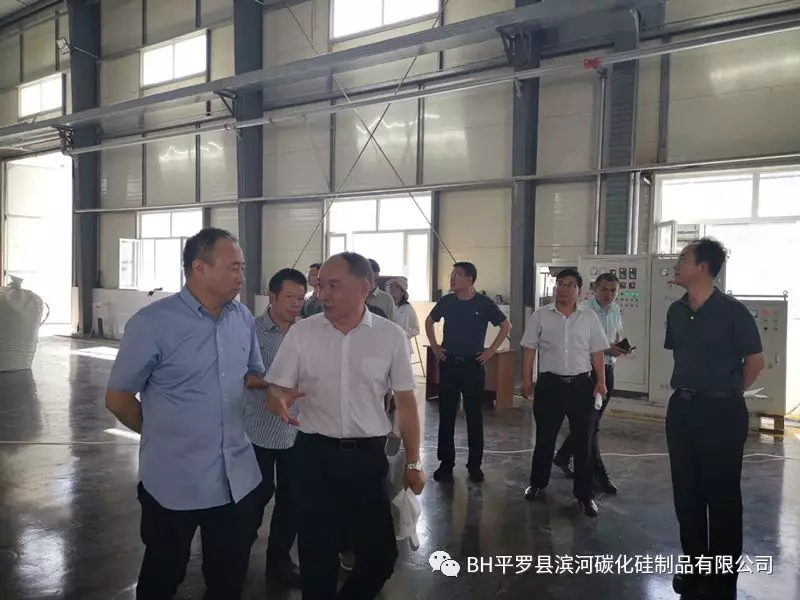 石嘴山市领导调研平罗县滨河碳化硅