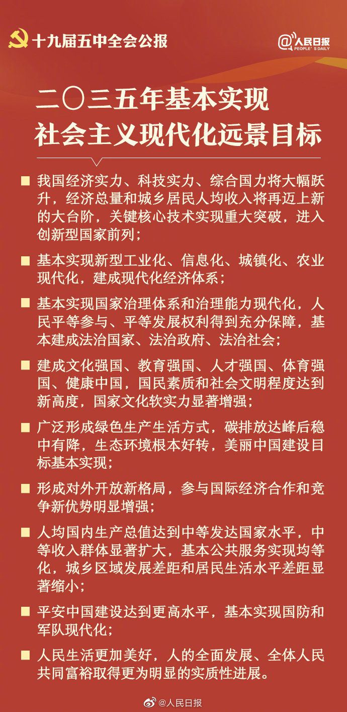 14个关键词速读五中全会公报