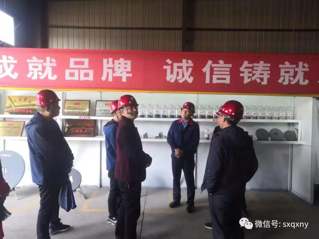 市县两级领导对太岳磨料申报制造业单项冠军示范企业相关情况进行实地调研审核