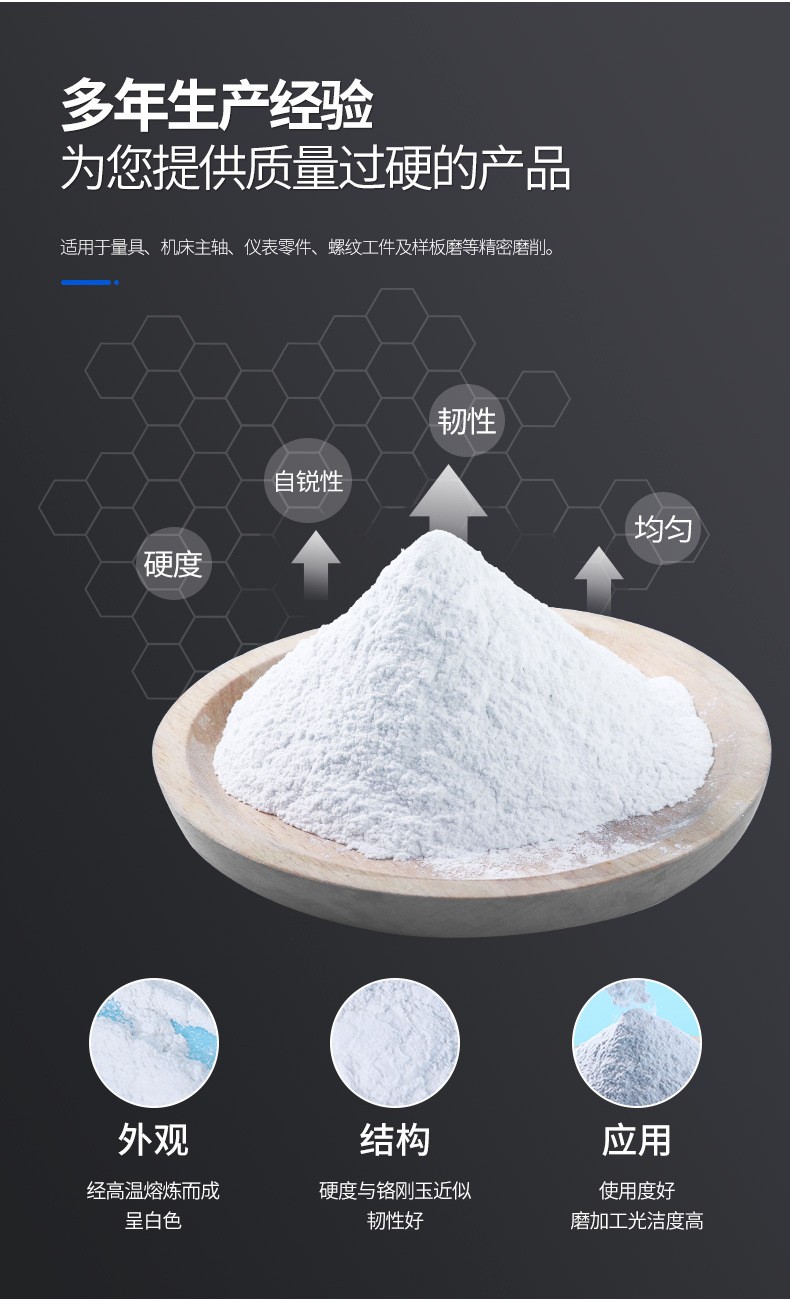 研磨抛光用白刚玉微粉
