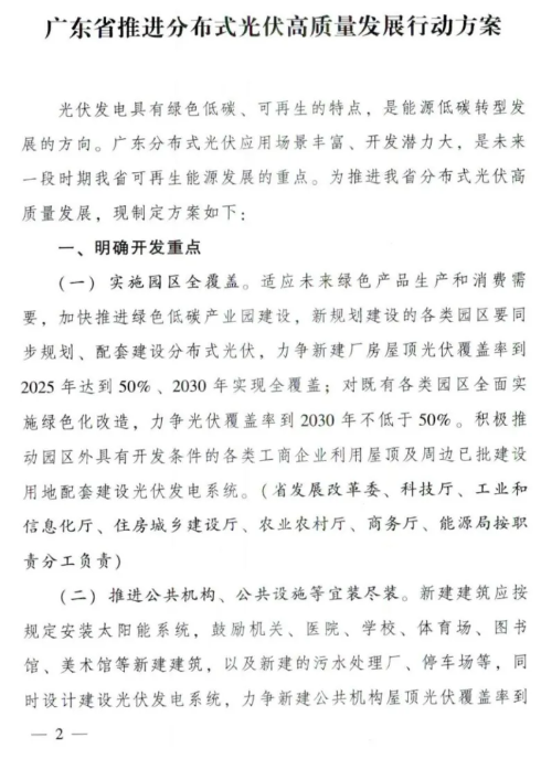 广东官方发文：大力支持分布式光伏全覆盖！