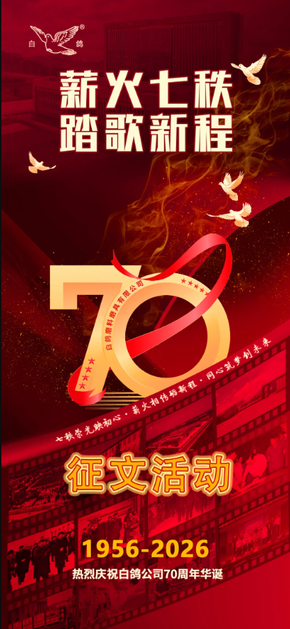 关于开展“薪火七秩 踏歌新程”白鸽公司成立 70 周年征文活动的通知